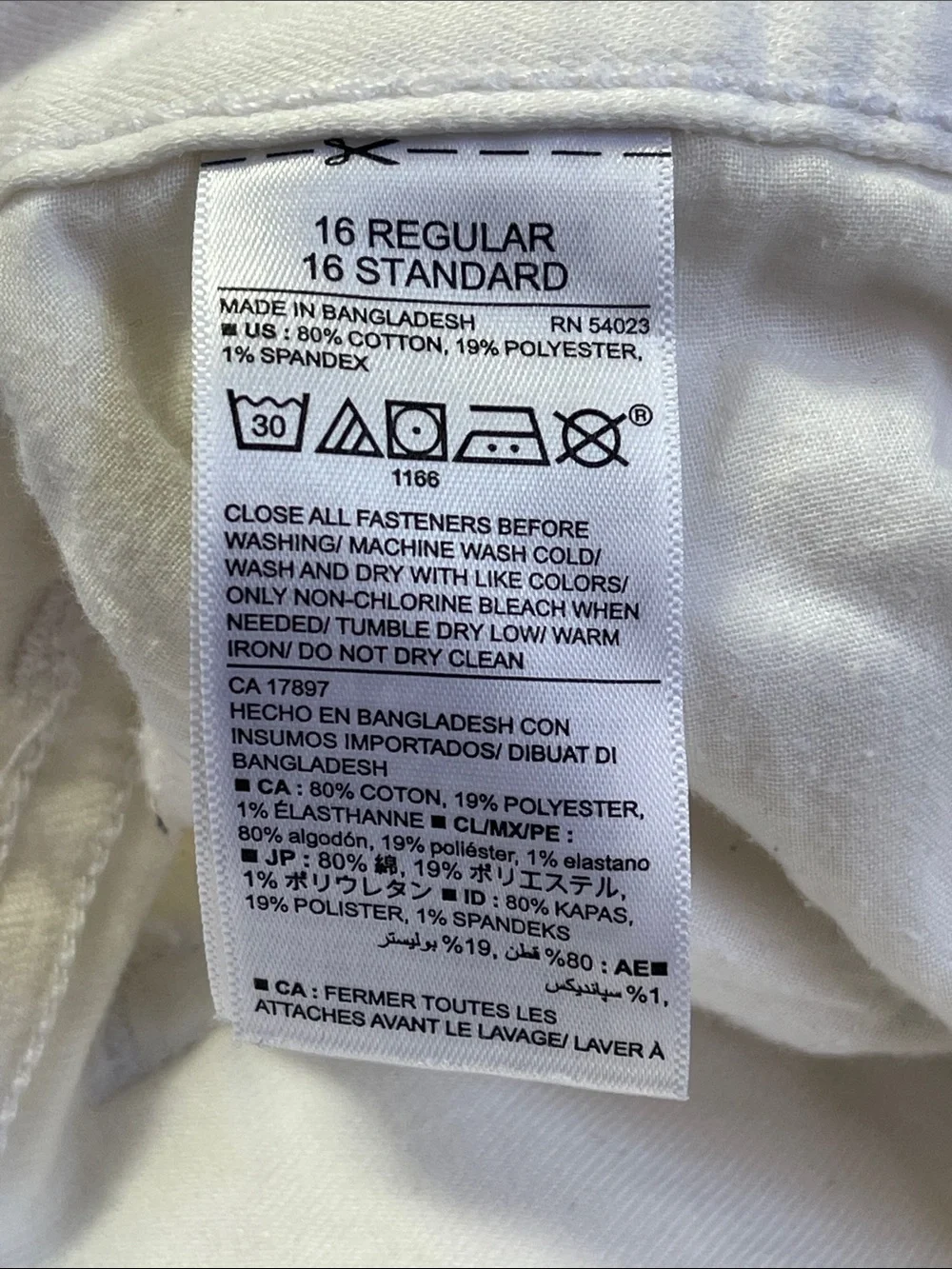 Girls Old Navy white jeans size 16 kids